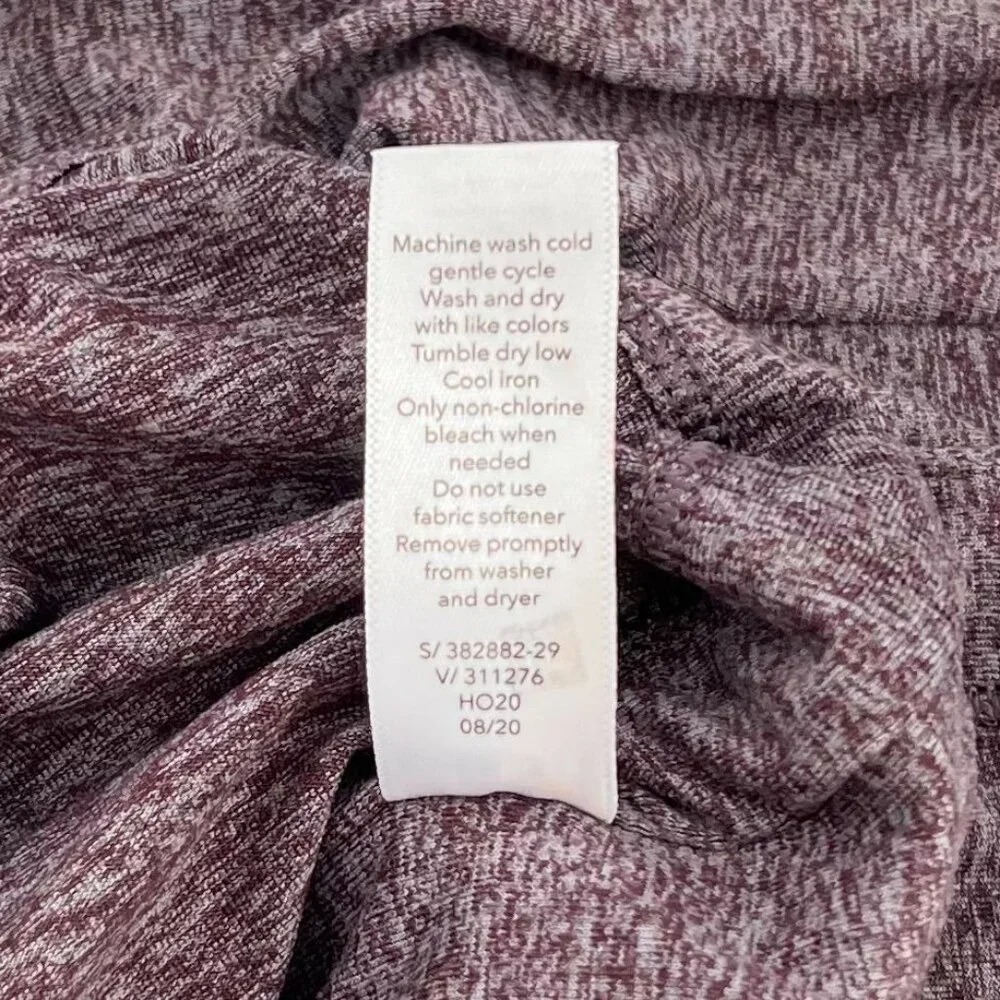 Athleta Womens Uptempo Hoodie Sweatshirt Size M Heathered Mauve Long Sleeve Gym